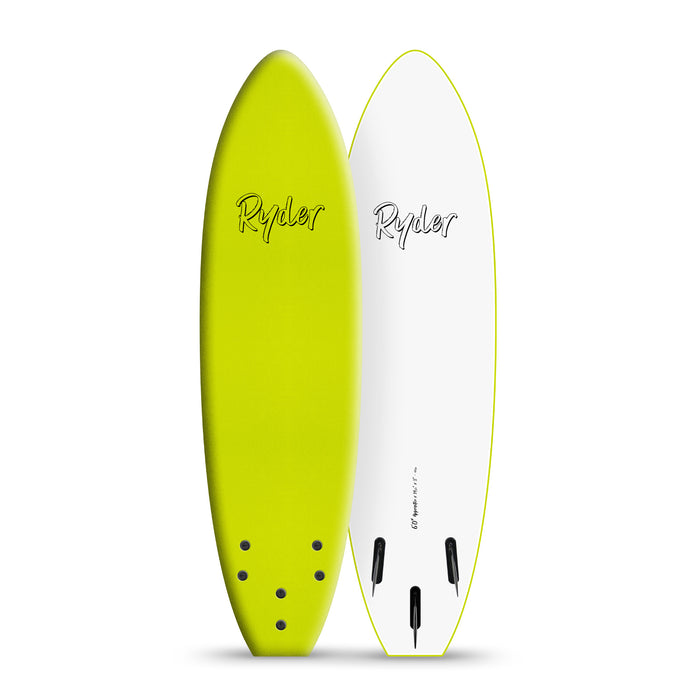 Ryder Apprentice | 6ft Soft Surfboard - Electric Lemon