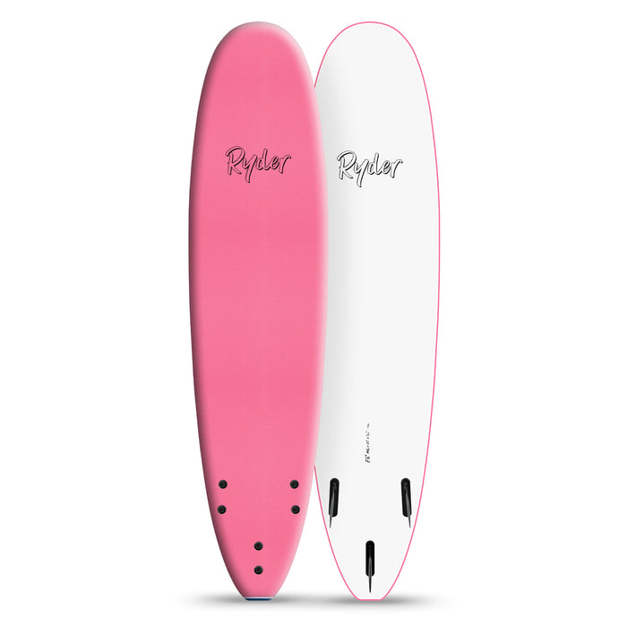 Ryder Mal Series | 7ft6in Soft Surfboard - Bubble Gum