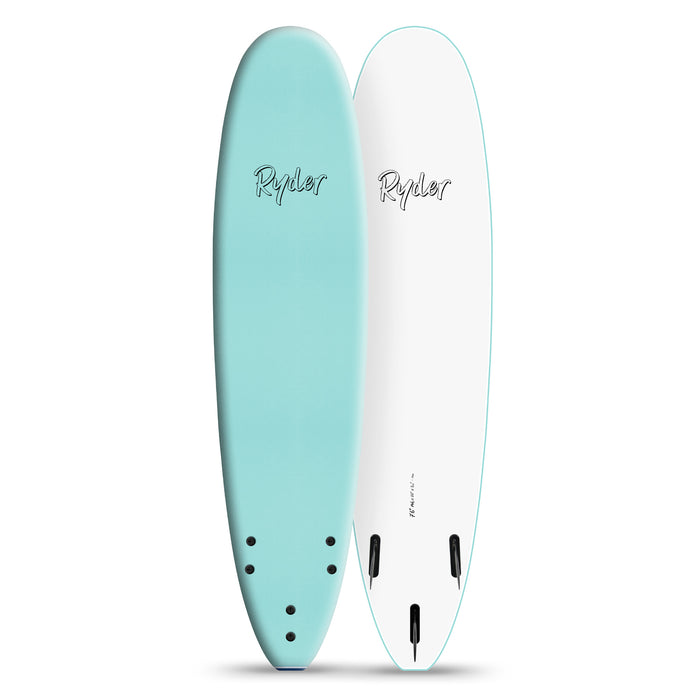 Ryder Mal Series | 7ft6in Soft Surfboard - Ice Mint