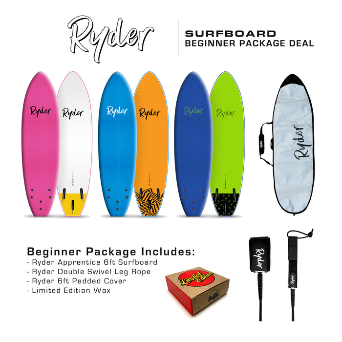 Ryder Beginner Surfboard Package Deal - 6ft