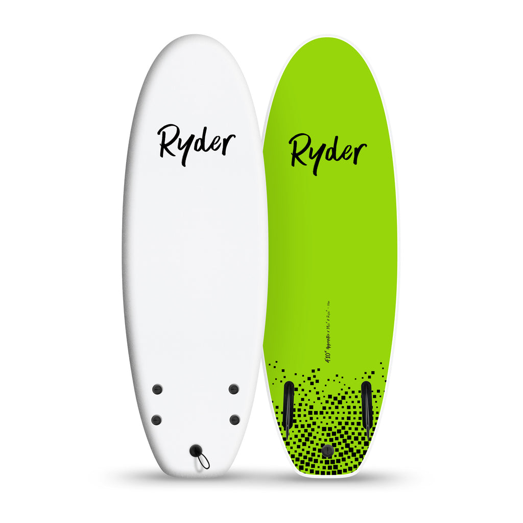 Apprentice | 4ft10in - White / Lime - Ryder Boards