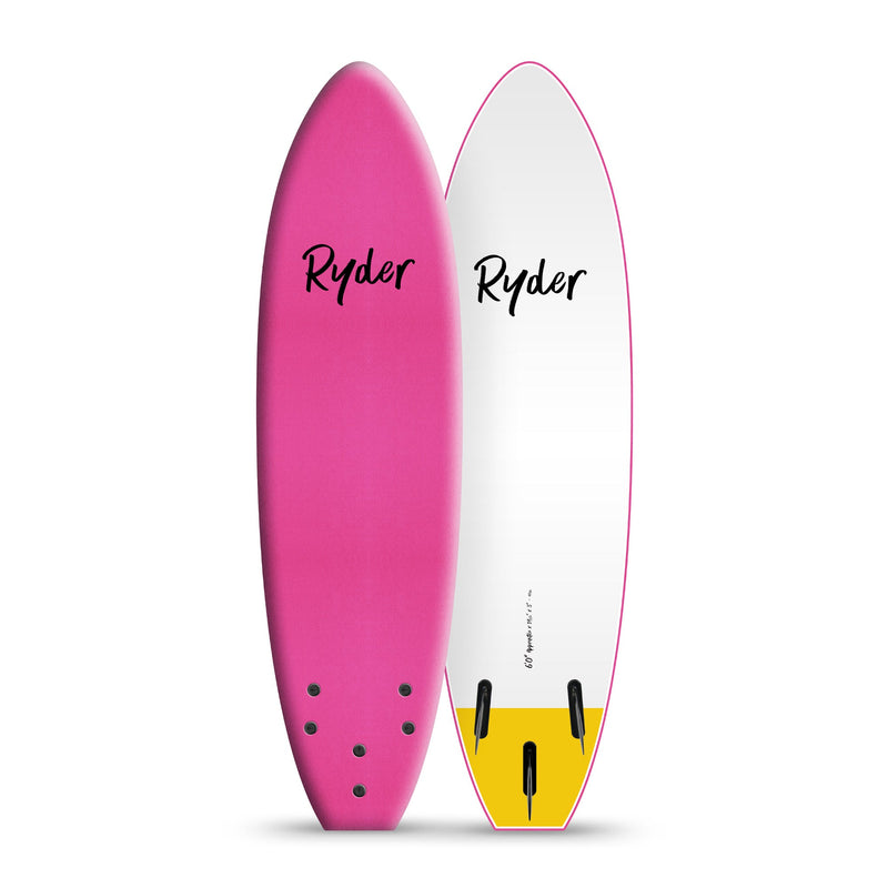 Apprentice | 6ft Soft Surfboard - Pink + White