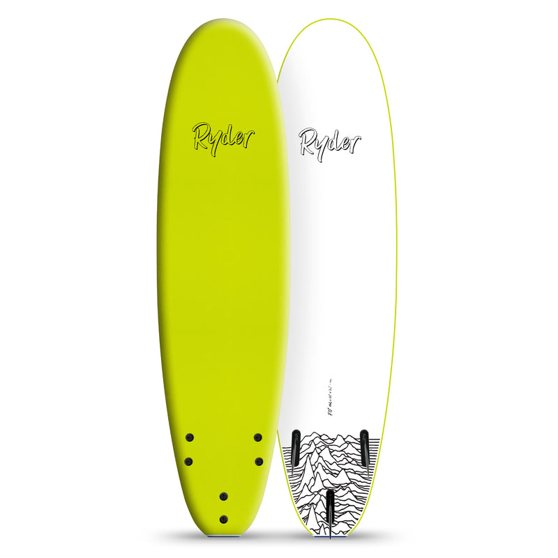 Ryder Soft Surfboard - Electric Lemon 7ft
